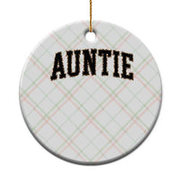 Auntie Ceramic Ornament Retro Varsity New Aunt Letter Print