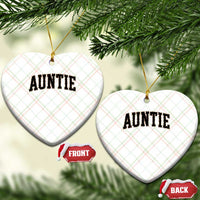 Auntie Ceramic Ornament Retro Varsity New Aunt Letter Print