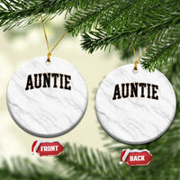 Auntie Ceramic Ornament Retro Varsity New Aunt Letter Print
