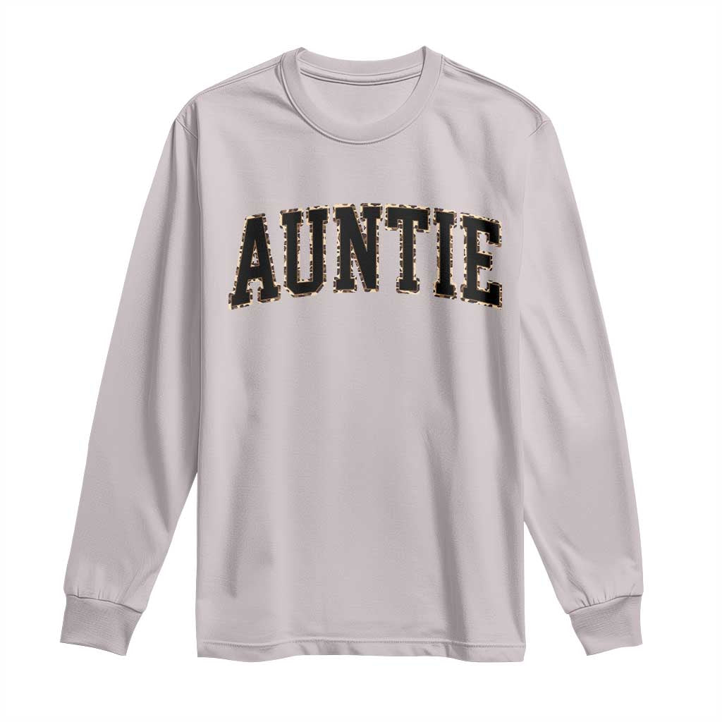 Auntie Long Sleeve Shirt Retro Varsity New Aunt Letter Print