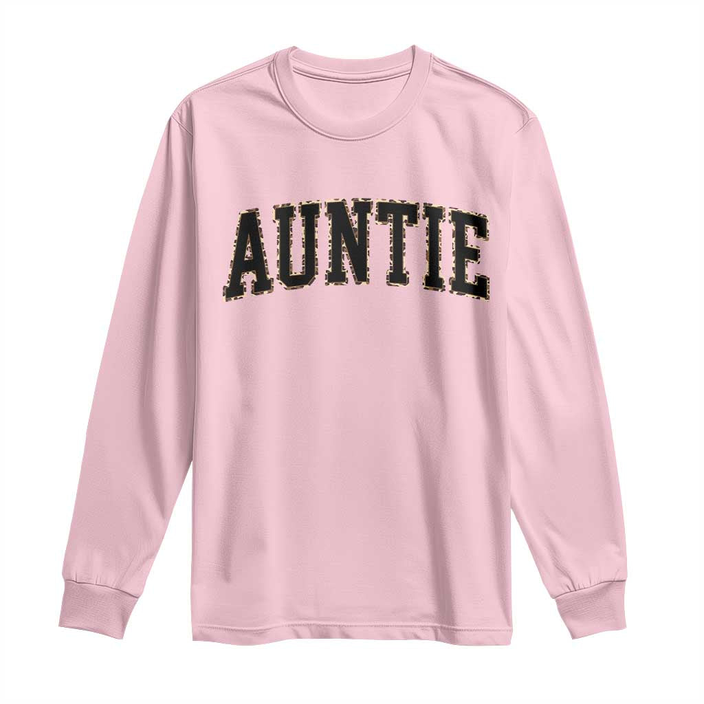 Auntie Long Sleeve Shirt Retro Varsity New Aunt Letter Print