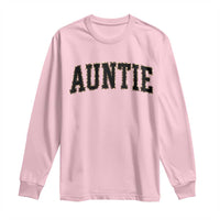 Auntie Long Sleeve Shirt Retro Varsity New Aunt Letter Print