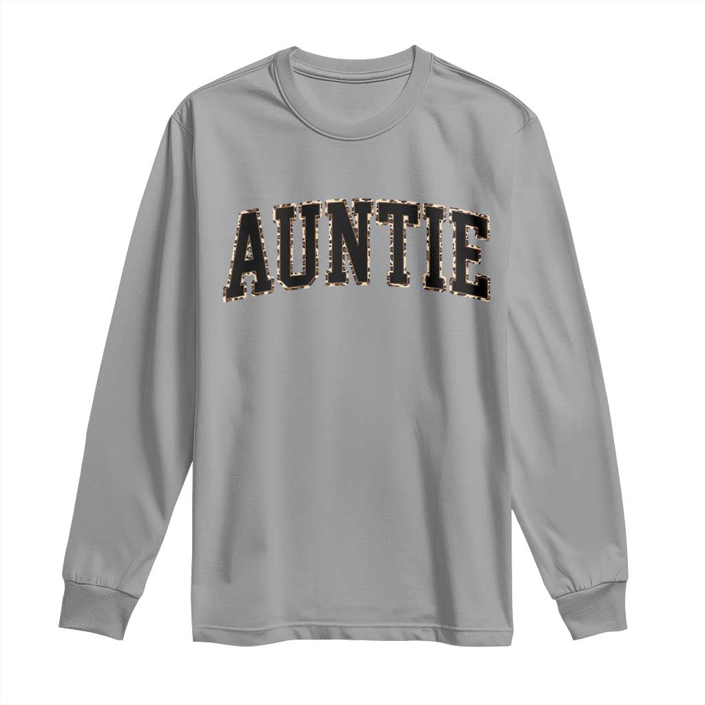 Auntie Long Sleeve Shirt Retro Varsity New Aunt Letter Print
