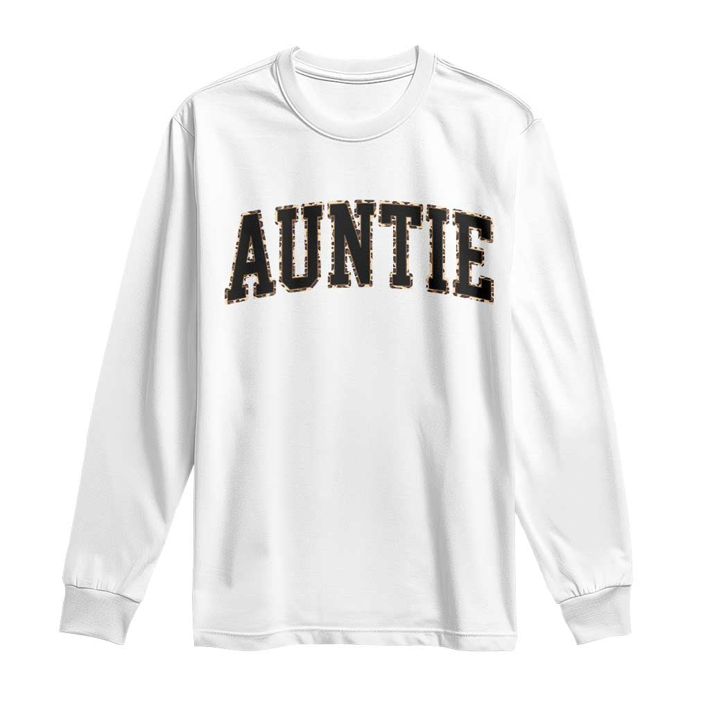Auntie Long Sleeve Shirt Retro Varsity New Aunt Letter Print