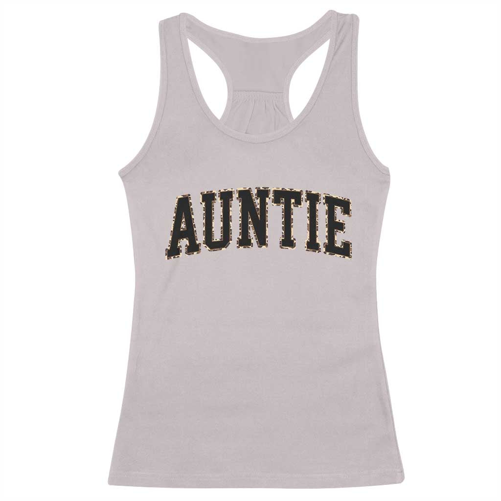 Auntie Racerback Tank Top Retro Varsity New Aunt Letter Print