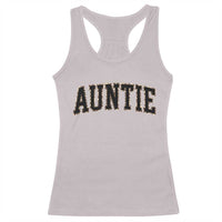 Auntie Racerback Tank Top Retro Varsity New Aunt Letter Print