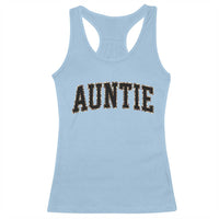 Auntie Racerback Tank Top Retro Varsity New Aunt Letter Print