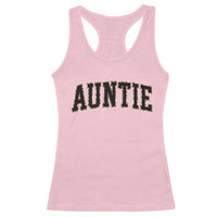 Auntie Racerback Tank Top Retro Varsity New Aunt Letter Print