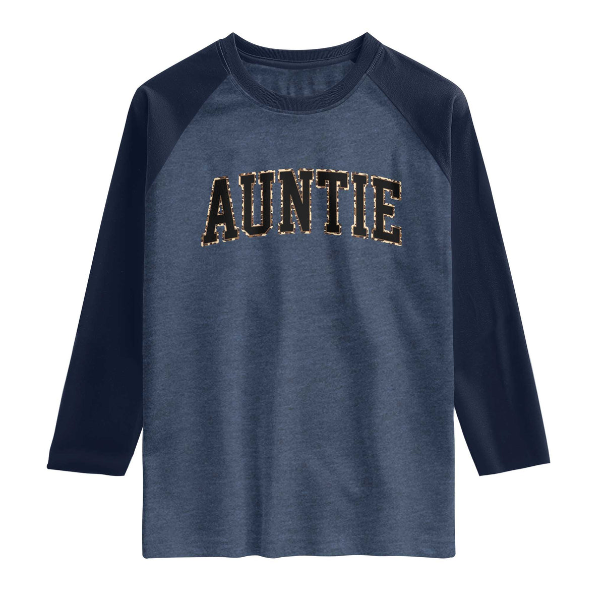 Auntie Raglan Shirt Retro Varsity New Aunt Letter Print