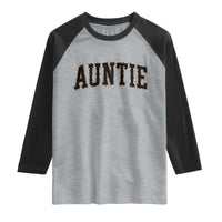 Auntie Raglan Shirt Retro Varsity New Aunt Letter Print