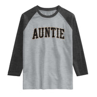Auntie Raglan Shirt Retro Varsity New Aunt Letter Print