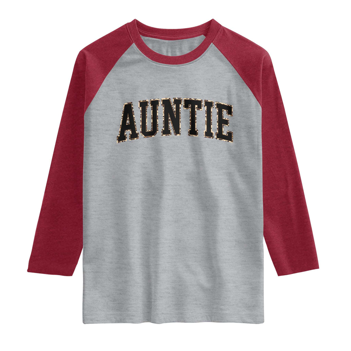 Auntie Raglan Shirt Retro Varsity New Aunt Letter Print
