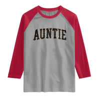 Auntie Raglan Shirt Retro Varsity New Aunt Letter Print