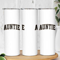 Auntie Skinny Tumbler Retro Varsity New Aunt Letter Print