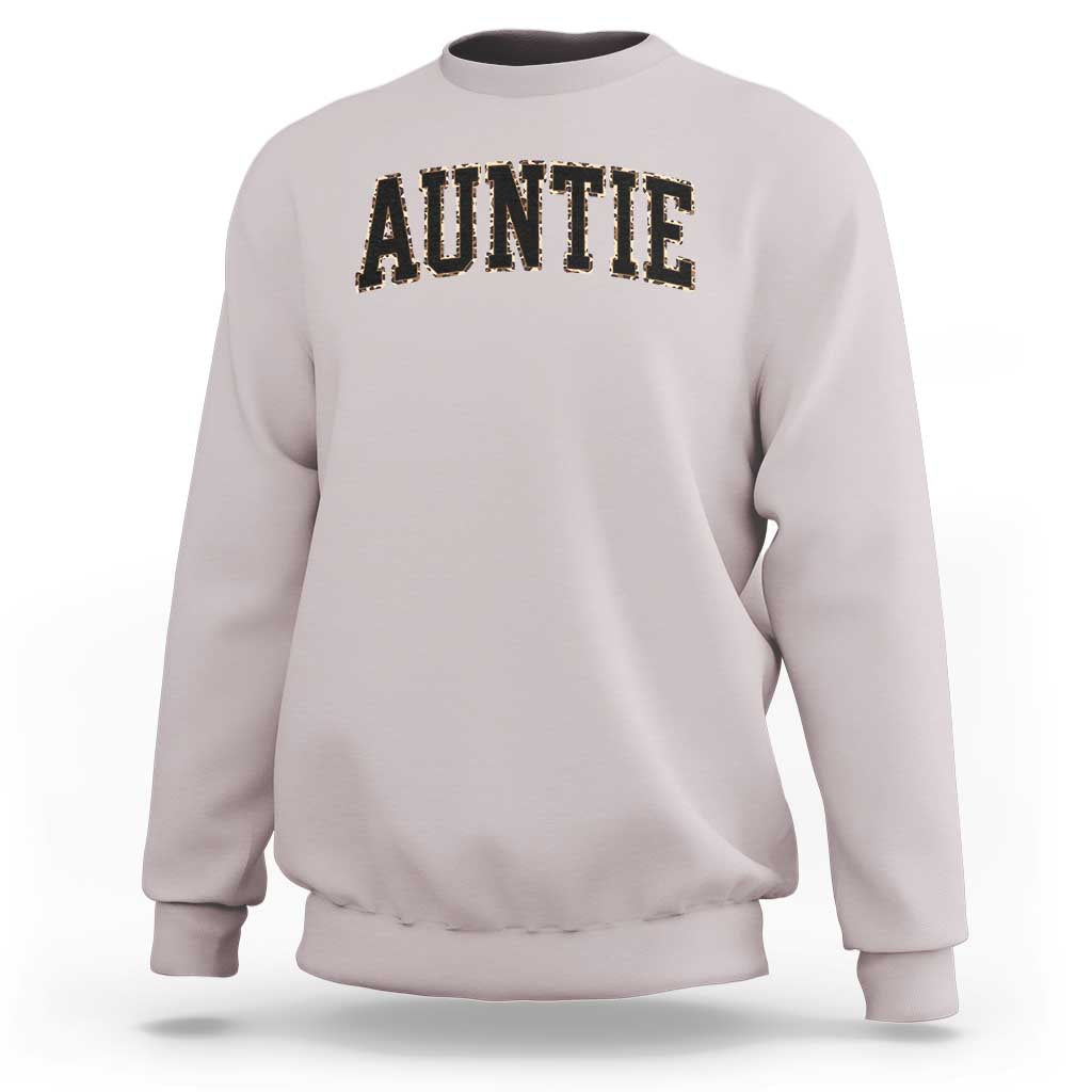 Auntie Sweatshirt Retro Varsity New Aunt Letter Print