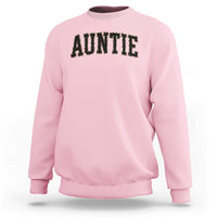 Auntie Sweatshirt Retro Varsity New Aunt Letter Print