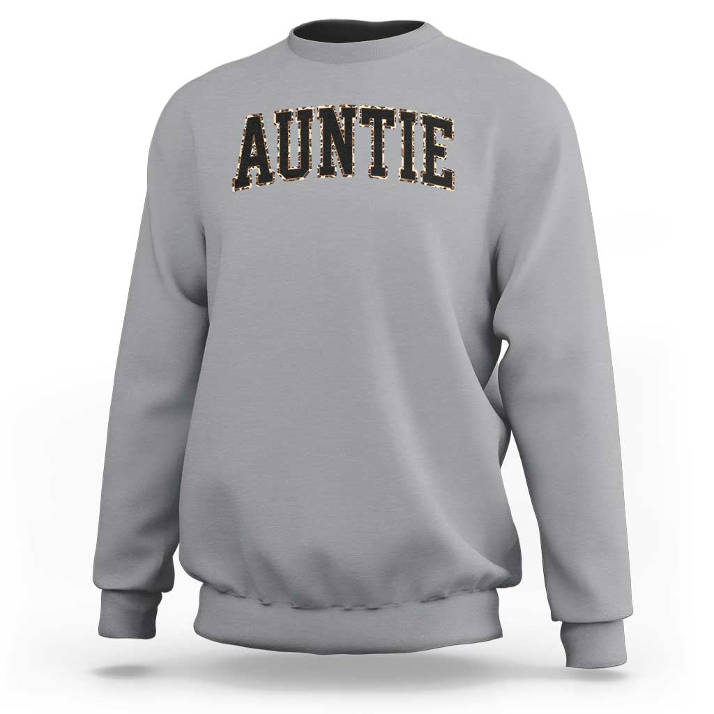 Auntie Sweatshirt Retro Varsity New Aunt Letter Print