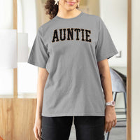 Auntie T Shirt For Women Retro Varsity New Aunt Letter Print