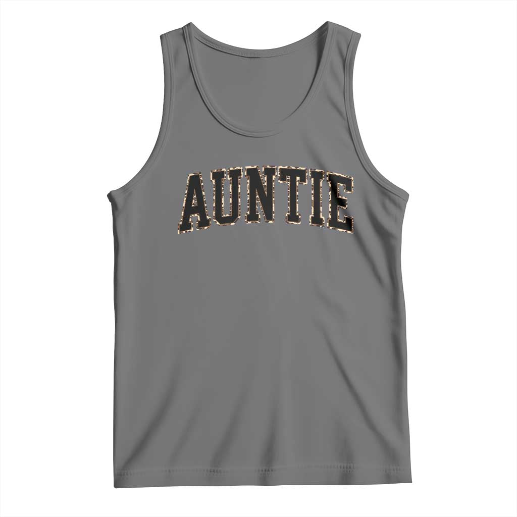 Auntie Tank Top Retro Varsity New Aunt Letter Print