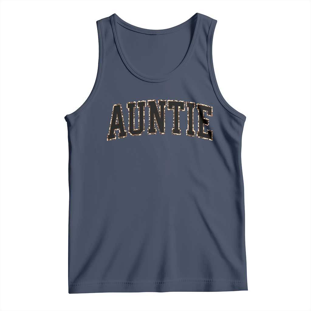 Auntie Tank Top Retro Varsity New Aunt Letter Print