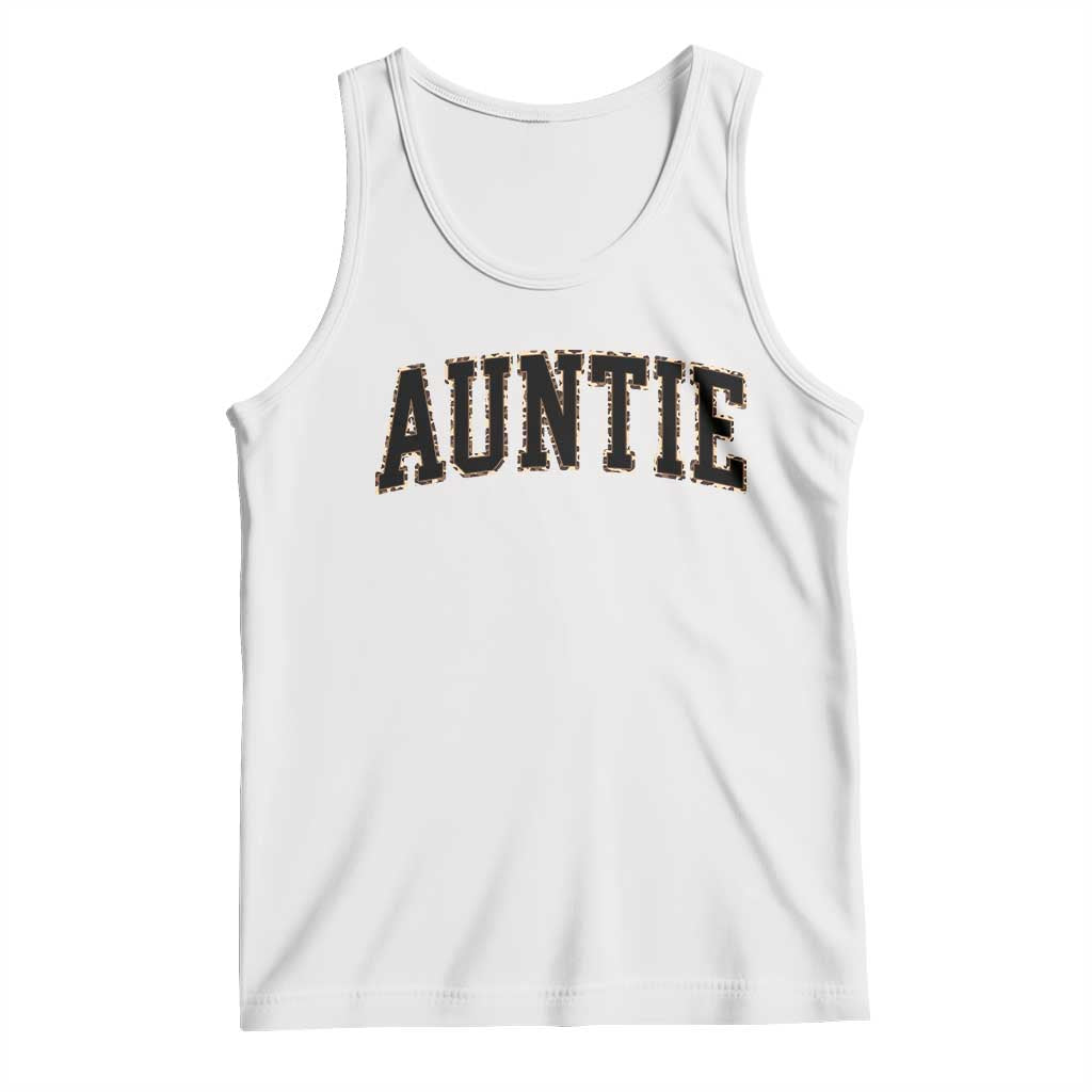 Auntie Tank Top Retro Varsity New Aunt Letter Print
