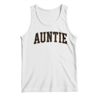 Auntie Tank Top Retro Varsity New Aunt Letter Print