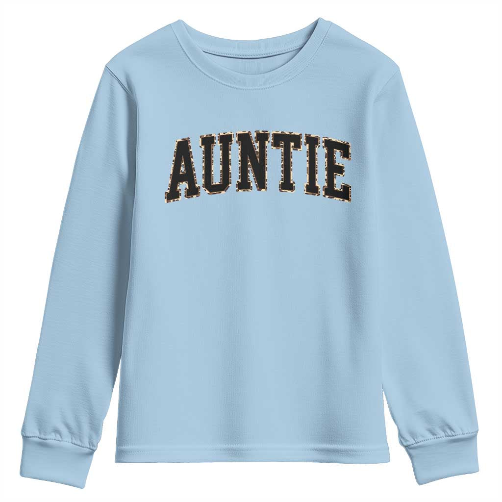 Auntie Youth Sweatshirt Retro Varsity New Aunt Letter Print