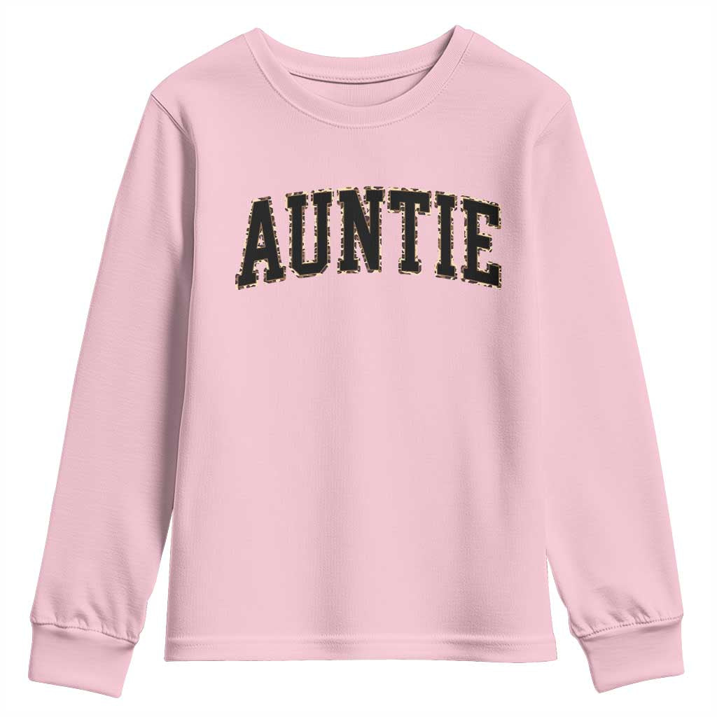 Auntie Youth Sweatshirt Retro Varsity New Aunt Letter Print