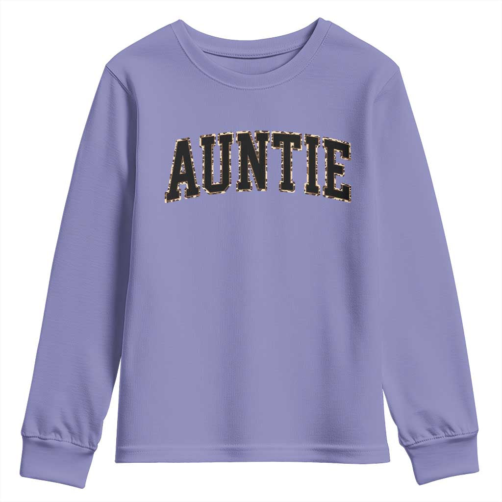Auntie Youth Sweatshirt Retro Varsity New Aunt Letter Print