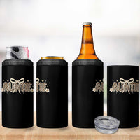 Leopard Auntie 4 in 1 Can Cooler Tumbler Coquette Bow Cute Gift For Aunt
