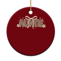 Leopard Auntie Ceramic Ornament Coquette Bow Cute Gift For Aunt