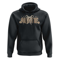 Leopard Auntie Hoodie Coquette Bow Cute Gift For Aunt