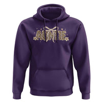 Leopard Auntie Hoodie Coquette Bow Cute Gift For Aunt