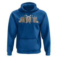 Leopard Auntie Hoodie Coquette Bow Cute Gift For Aunt