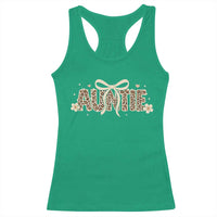 Leopard Auntie Racerback Tank Top Coquette Bow Cute Gift For Aunt