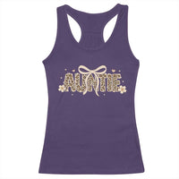 Leopard Auntie Racerback Tank Top Coquette Bow Cute Gift For Aunt