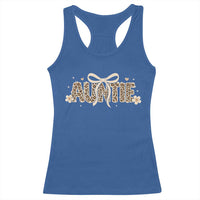 Leopard Auntie Racerback Tank Top Coquette Bow Cute Gift For Aunt