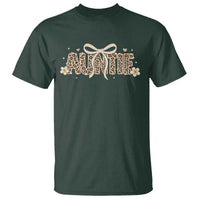 Leopard Auntie T Shirt Coquette Bow Cute Gift For Aunt