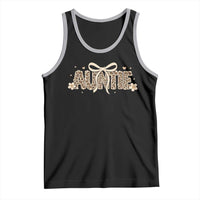 Leopard Auntie Tank Top Coquette Bow Cute Gift For Aunt