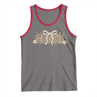 Leopard Auntie Tank Top Coquette Bow Cute Gift For Aunt