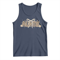 Leopard Auntie Tank Top Coquette Bow Cute Gift For Aunt