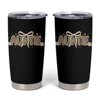 Leopard Auntie Tumbler Cup Coquette Bow Cute Gift For Aunt