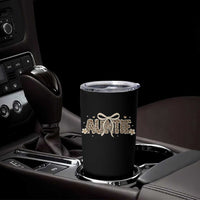 Leopard Auntie Tumbler Cup Coquette Bow Cute Gift For Aunt
