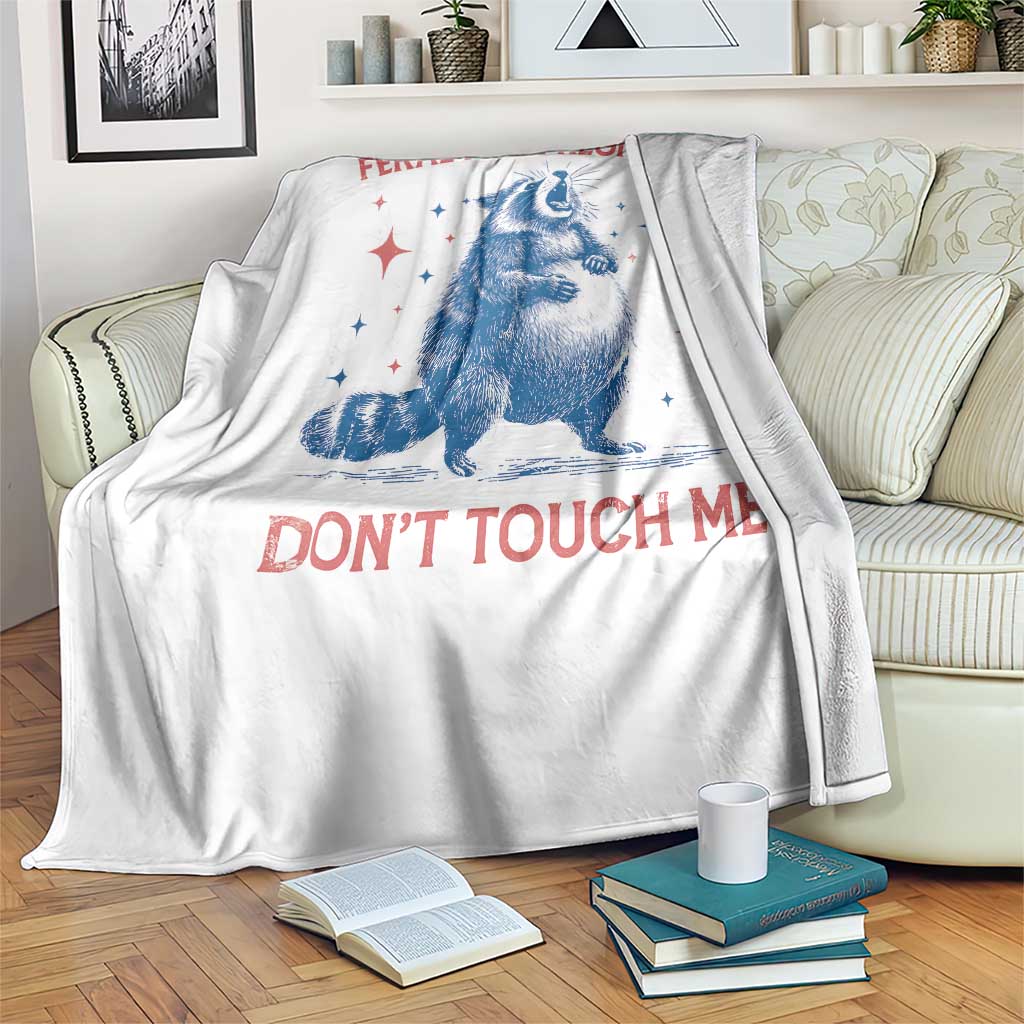 Pregnant Racoon Throw Blanket Feral And Pregnant Dont Touch Me Pregnancy Humor