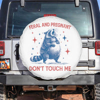 Pregnant Racoon Spare Tire Cover Feral And Pregnant Dont Touch Me Pregnancy Humor