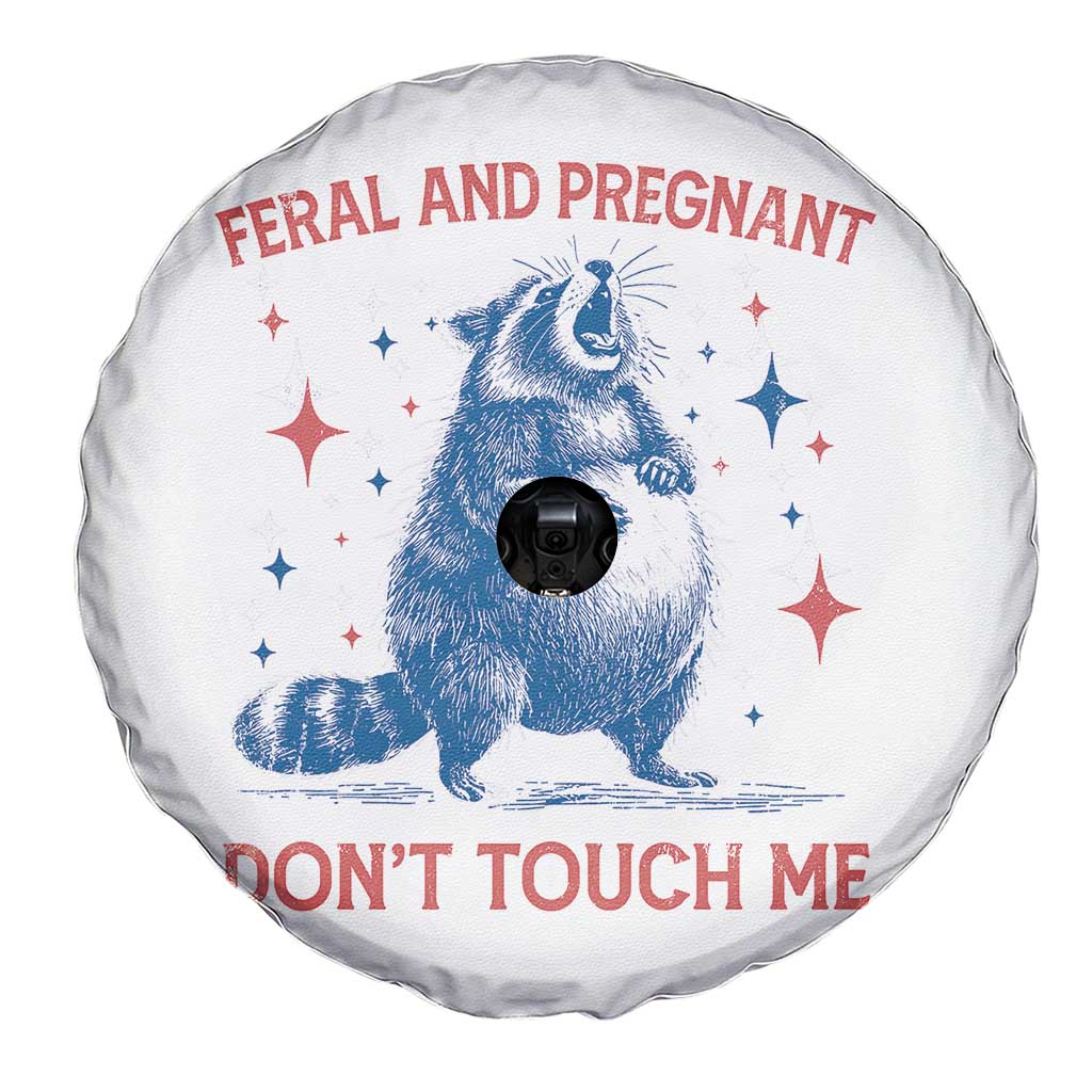 Pregnant Racoon Spare Tire Cover Feral And Pregnant Dont Touch Me Pregnancy Humor