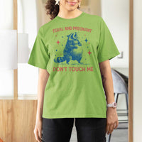 Pregnant Racoon T Shirt For Women Feral And Pregnant Dont Touch Me Pregnancy Humor