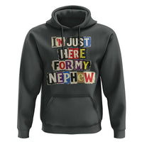 Im Just Here For My Nephew Hoodie Trendy Aunts Letter Print Vintage