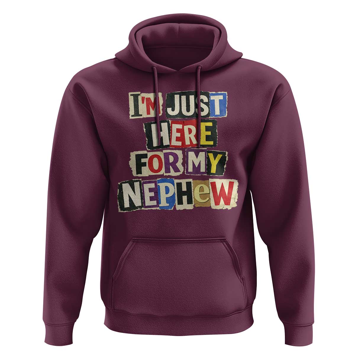 Im Just Here For My Nephew Hoodie Trendy Aunts Letter Print Vintage