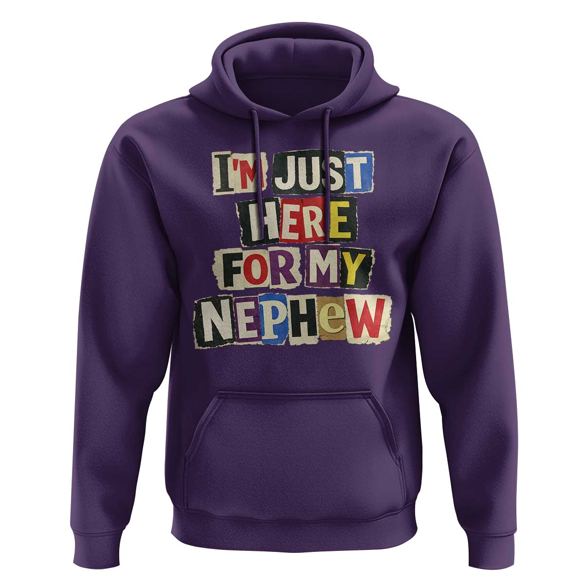 Im Just Here For My Nephew Hoodie Trendy Aunts Letter Print Vintage